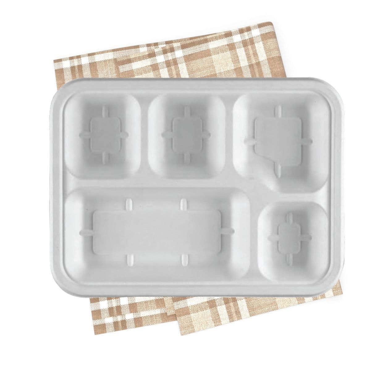 5 Compartment Plates